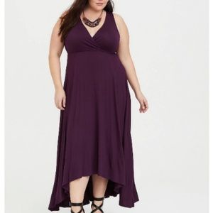 Torrid Purple Hi-Low Jersey Maxi Dress, size 3